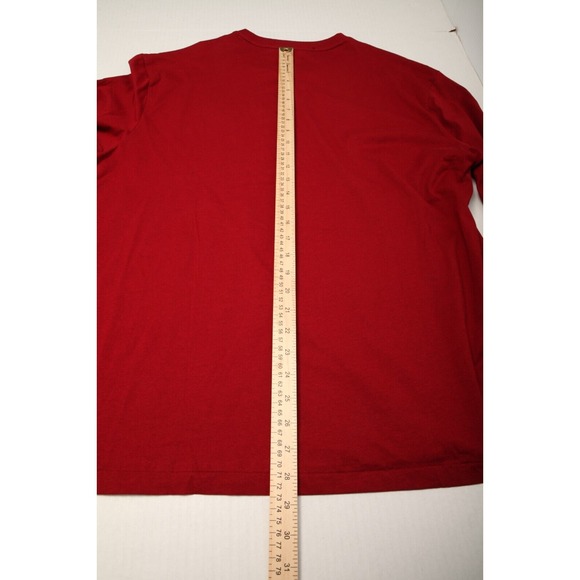 Polo Ralph Lauren Shirt Mens Large Red Crew Neck Long Sleeves Classic Fit * - Picture 10 of 12